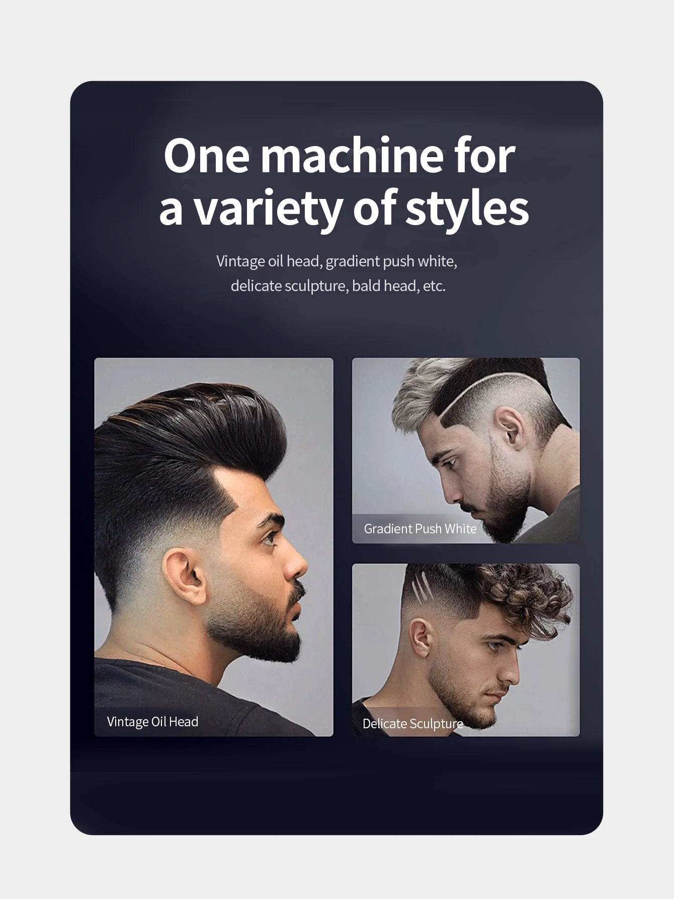 Home Electric Hair Clippers, Hair Salon Men's Carved Electric Push Clippers, Hair Clippers