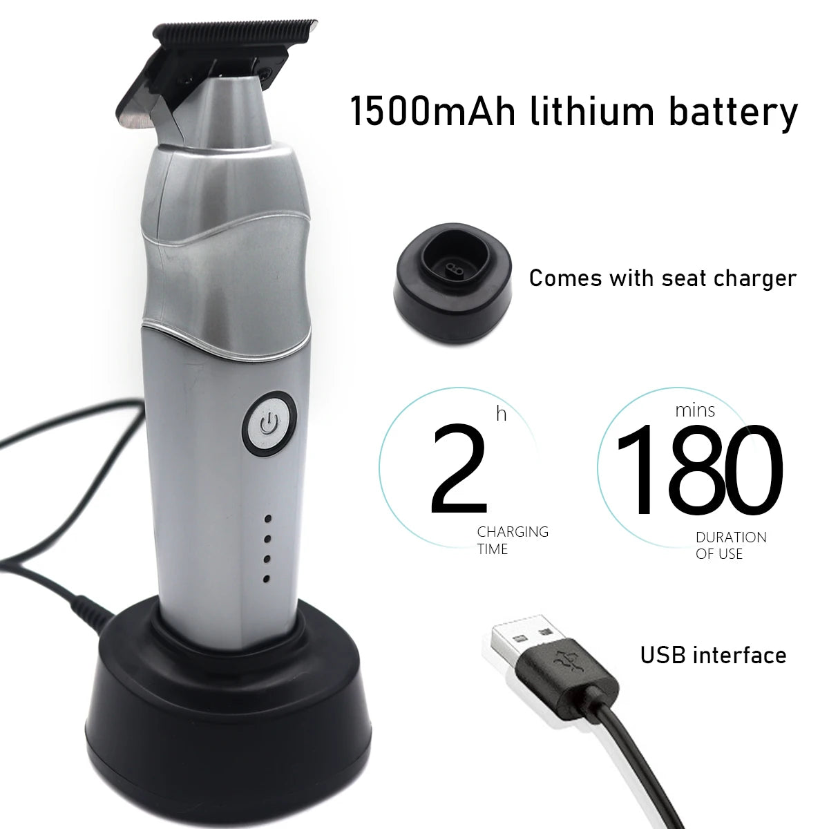 Hair Clippers Men Professional Kit DLC Blade Full Metal Body 10000RPM Men's Professional Barber Machine
