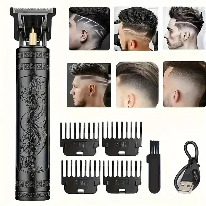 Hair Clippers for Men Cordless Electric Hair Trimmer Rechargeable Beard Trimmer Shaver Electric T Blade Trimmer with Guide Combs