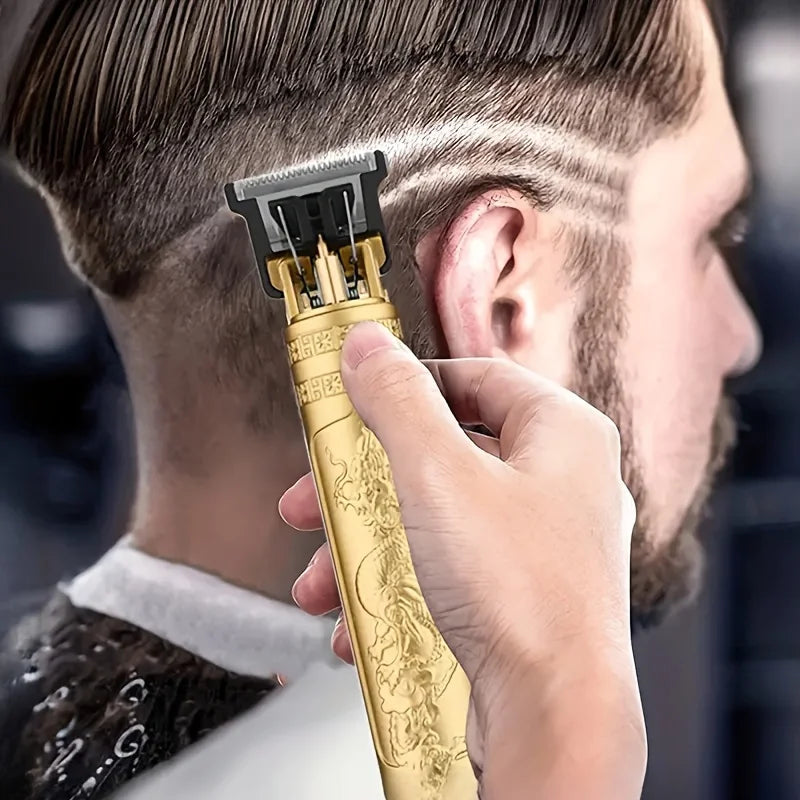 1PCS black High-Power Electric Hair Clippers Trimmer Designed for Barbershops Ideal for Shaving And Trimming with USB Charging.