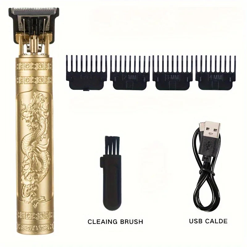 1PCS black High-Power Electric Hair Clippers Trimmer Designed for Barbershops Ideal for Shaving And Trimming with USB Charging.