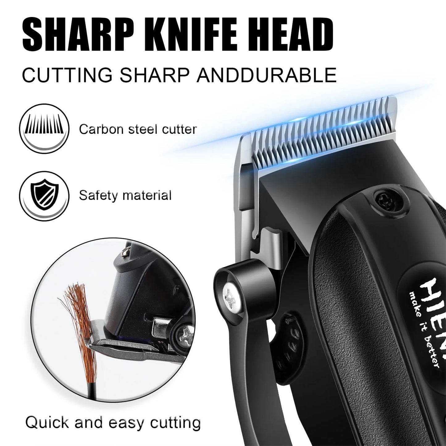 HIENA Professional barber Hair Clippers Cordless Rechargeable Electric Beard Trimmer razor Barber Hair Cutting Machine