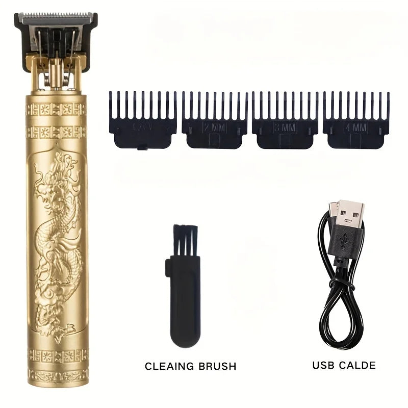 1PCS black High-Power Electric Hair Clippers Trimmer Designed for Barbershops Ideal for Shaving And Trimming with USB Charging.