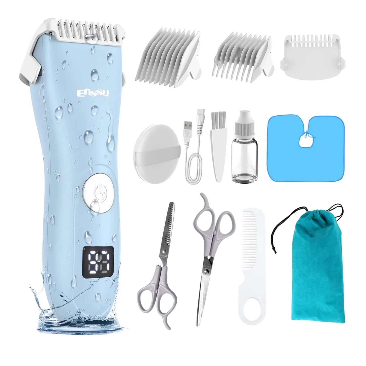 Hair Clippers Professional Quiet Hair Trimmer for Kids and Toddler Rechargeable Cordless Hair Cutting Machine for Children