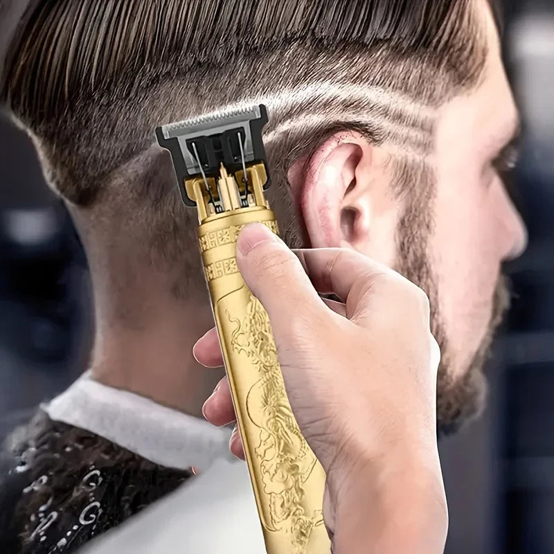 1PCS black High-Power Electric Hair Clippers Trimmer Designed for Barbershops Ideal for Shaving And Trimming with USB Charging.
