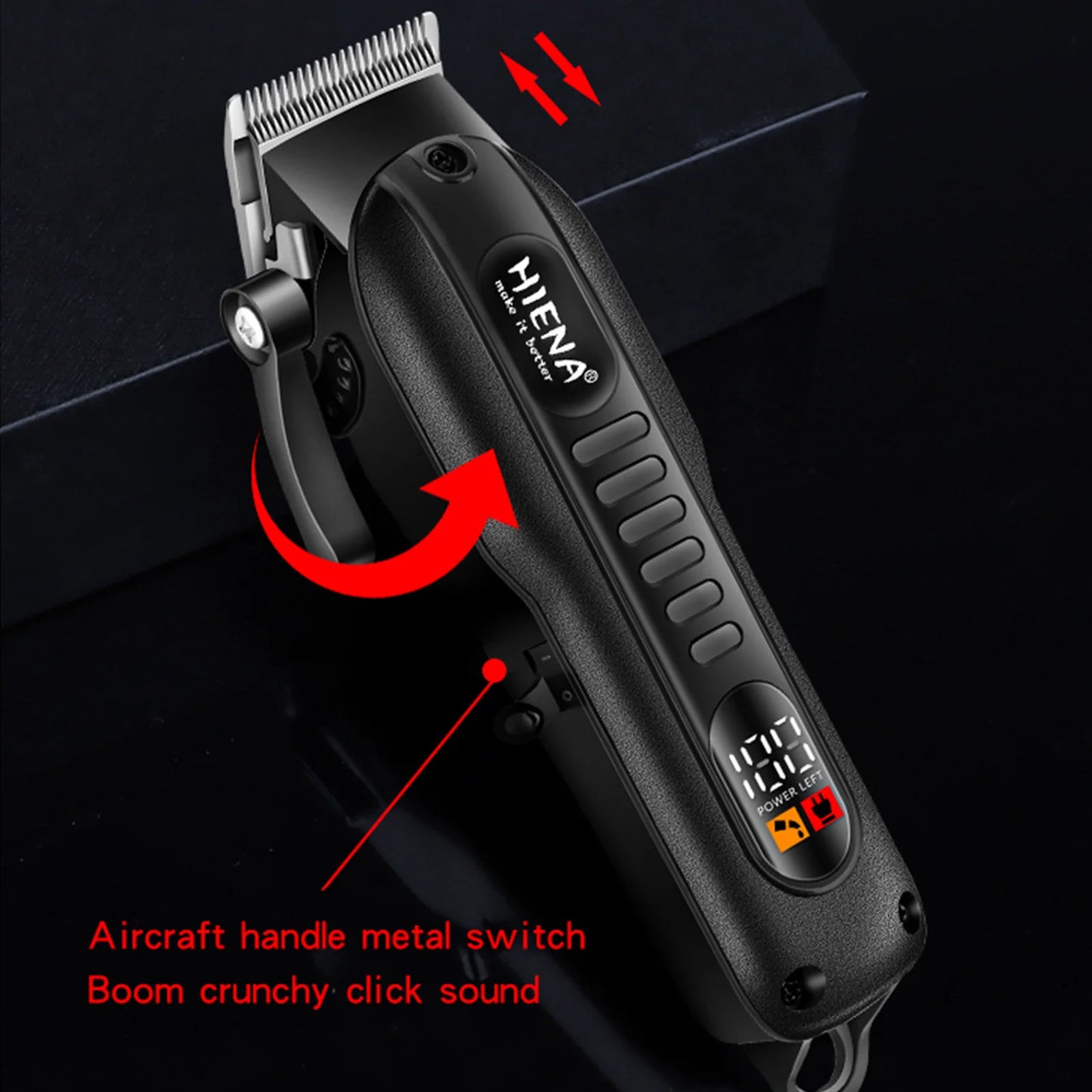 HIENA Professional barber Hair Clippers Cordless Rechargeable Electric Beard Trimmer razor Barber Hair Cutting Machine