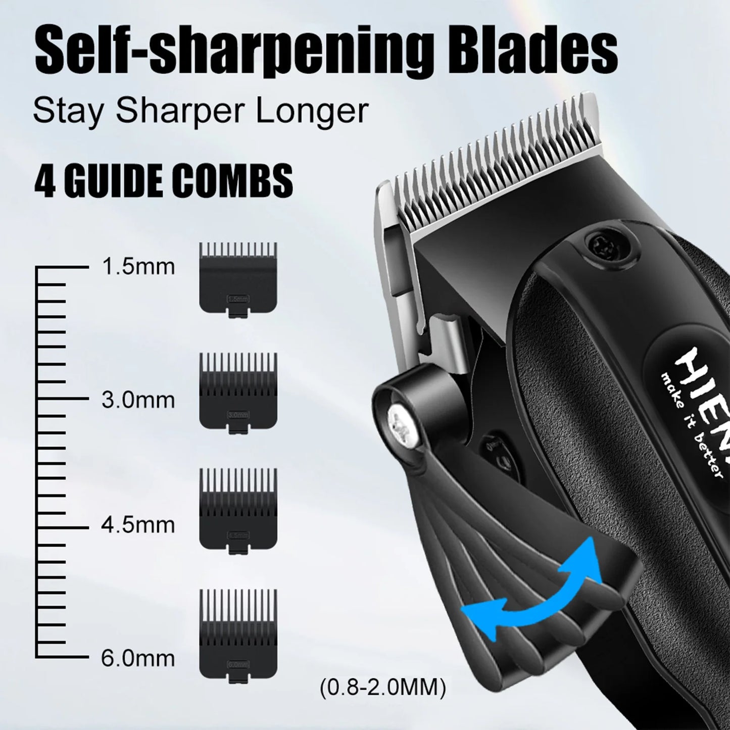 HIENA Professional barber Hair Clippers Cordless Rechargeable Electric Beard Trimmer razor Barber Hair Cutting Machine