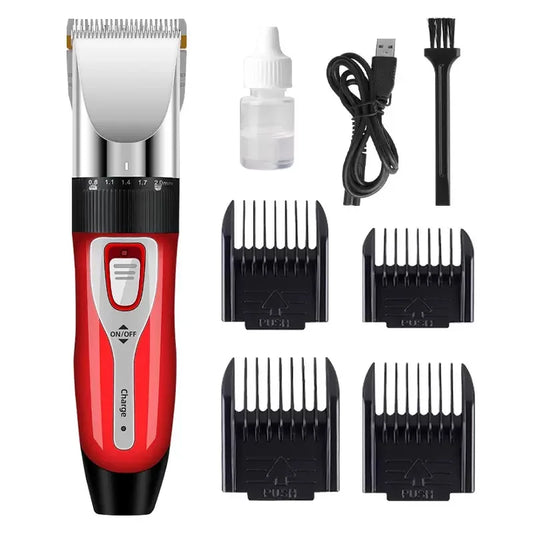 Dog Cat Clipper Hair Clippers Grooming Haircut Pet Shaver Full Set Pets Rechargeable Professional Cutter Shaver Cutting Machine