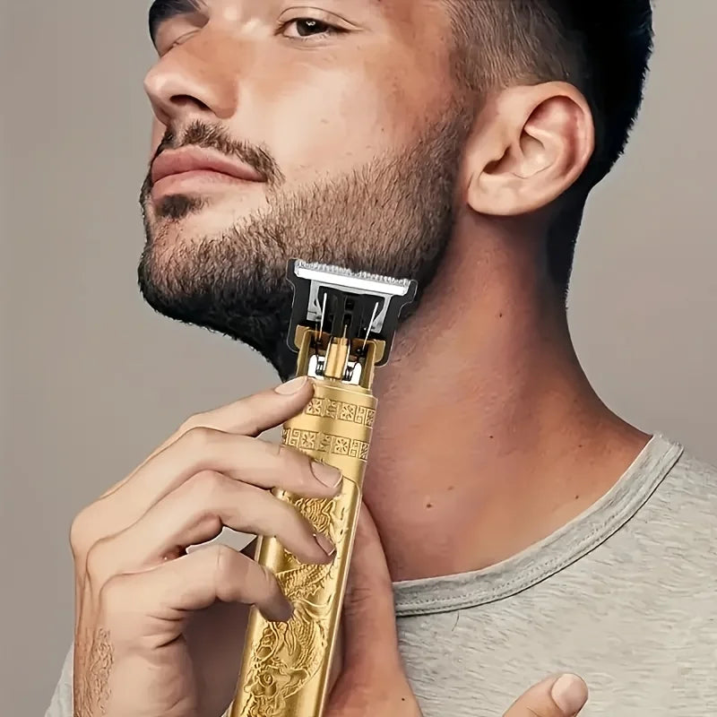 1PCS black High-Power Electric Hair Clippers Trimmer Designed for Barbershops Ideal for Shaving And Trimming with USB Charging.