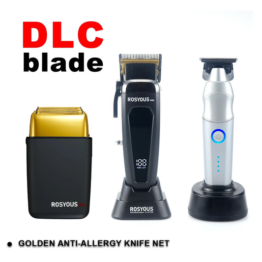 Hair Clippers Men Professional Kit DLC Blade Full Metal Body 10000RPM Men's Professional Barber Machine