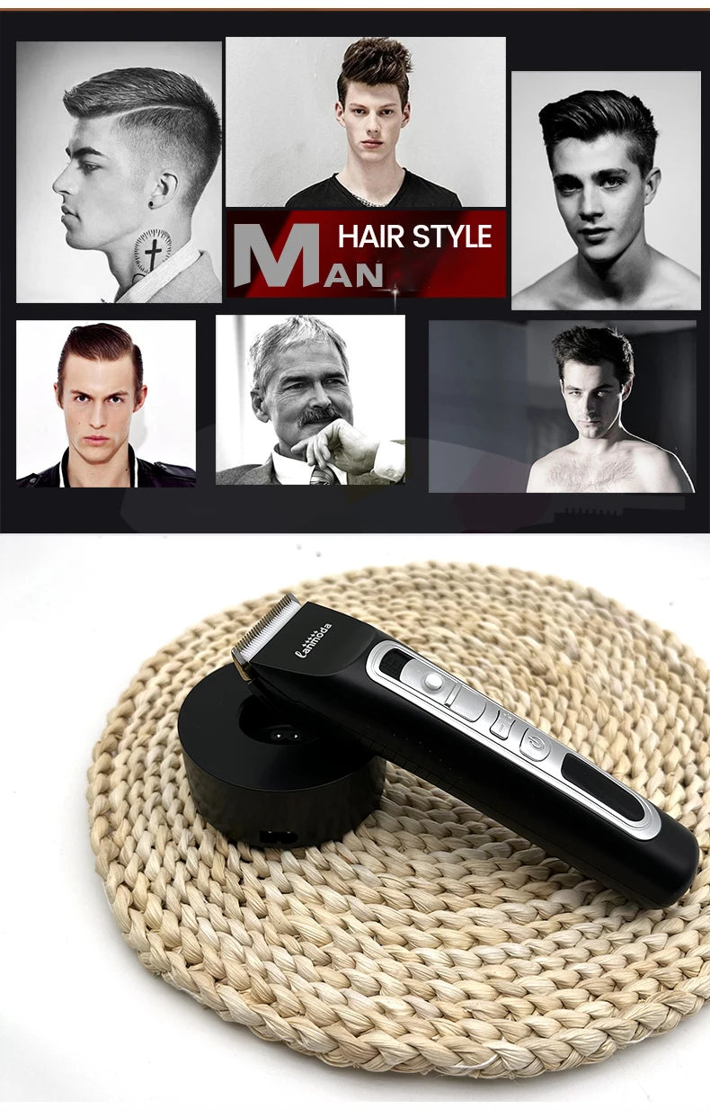Professional Hair Clippers Cordless Hair Haircut Cutting Kits Rechargeable Electric Hair Trimmer Beard Grooming Clipper Machine